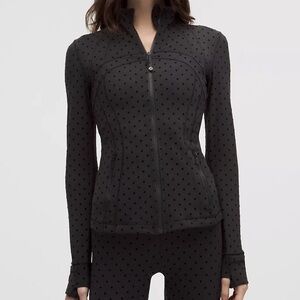 NWT LULULEMON Define Jacket Nulu Flocked Polka Flock Black
